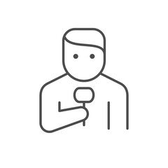 Reporter or newsman line icon