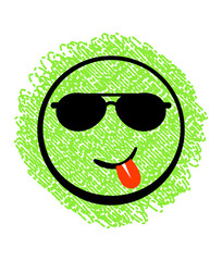 Cool Smiley Vector, Elements and Symbol
