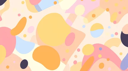 Meubelstickers Hand-painted cartoon abstract artistic sense simple and fresh background map design  © 俊后生