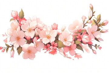 Pink Flower Clipart, Pink Flower Sublimation Clipart, Pink Flowers, Generated by AI