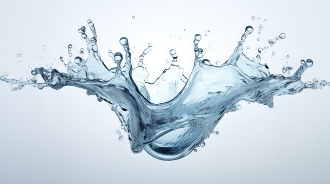 water splashes and drops on light background