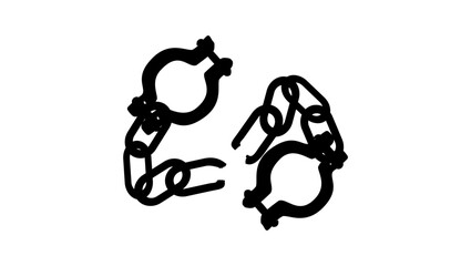 broken shackle silhouette