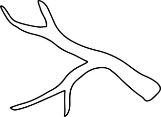 Fototapeta premium Cute doodle christmas. Simple coloring card holidays design element, nursing