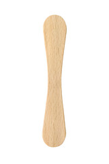 Wooden stick for ice cream popsicle isolated. Medical wooden tongue depressor. Transparent PNG image.