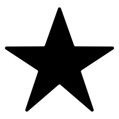 Fototapeta premium Star icon illustration, black on white background