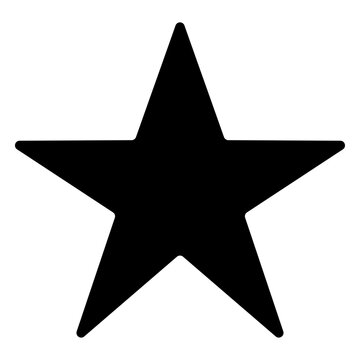 Star icon illustration, black on white background