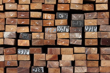 stack of wood logs for background