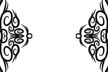 Beautiful symmetrical abstract batik line art pattern for background wallpaper textile or fashion 