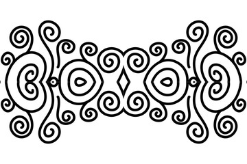 Beautiful symmetrical abstract batik line art pattern for background wallpaper textile or fashion 