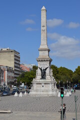 Fototapeta na wymiar Portugal, Lisbon, 04.09.2015: The monument memorializes the victory of the Portuguese Restoration War. 