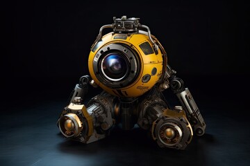Fototapeta premium Bomb Exploration Robot. Generative Ai
