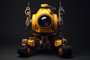 Fototapeta premium Bomb Exploration Robot. Generative Ai