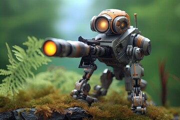 Hunting robot. Generative Ai