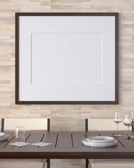 frame 3D interior illustration, wall design modern, empty space creative, 3D background blank canvas, room design mockup, home photo rendering, simple indoor style, architecture art picture copy space