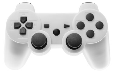 White gaming controller isolated on white background. © gangster9686