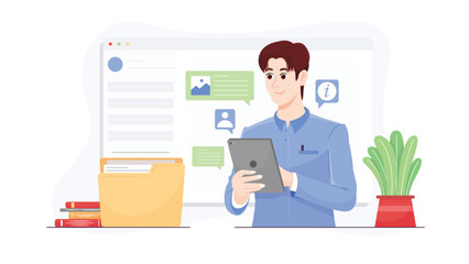 Data Analytics Character Illustration