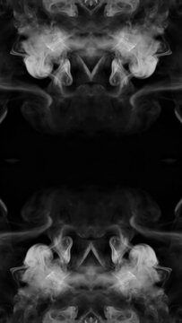 Vertical video Smoke Kaleidoscope Slow Motion Loop