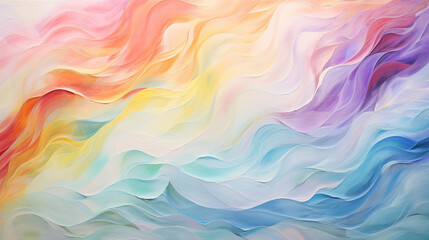 Textured waves of color blending into each other, colorful art, multicolored oil art texture pictures Generative AI