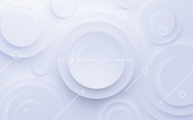 Abstract white circle shape light and shadow background