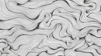 Fototapeta premium Wavy lines texture, abstract pattern. Modified Generative Ai Image.