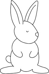 Fototapeta premium Easter doodle spring cute design element. Spring easter traditional egg coloring page design