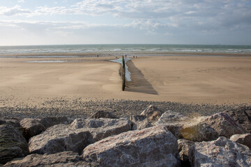 Leerer Strand, Sangatte, pas de Calais