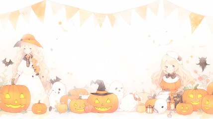 Obraz premium Creative background design inspiration for a Halloween themed party invitation. Copy space for your own text. Created with Generative AI. 