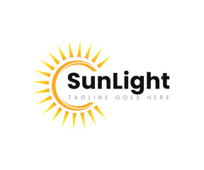 Sun logo design. Sun vector icon design template