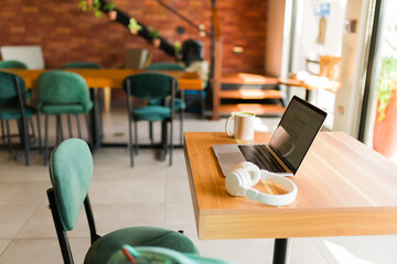 Coffee shop with internet zone for remote or freelance work