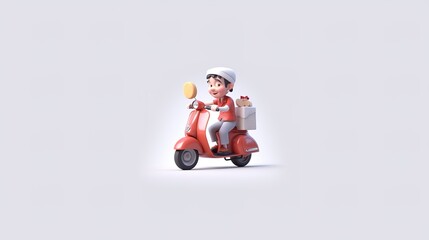 Delivery man concept, online order tracking, delivery home and office.illustration