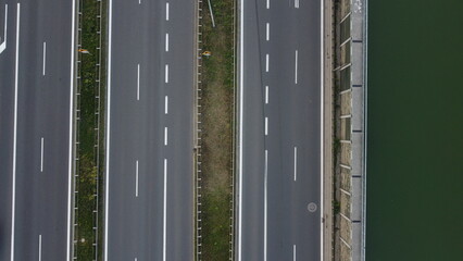Zdjęcie autostrady z drona / Photo of the highway from the drone © silesiafoto