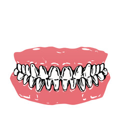 set of teeth, vector illustration