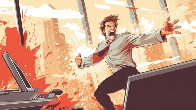 Angry Computer Cartoon Images – Browse 10,463 Stock Photos, Vectors ...