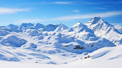 Fototapeta na wymiar High mountain with withe snow and blue sky