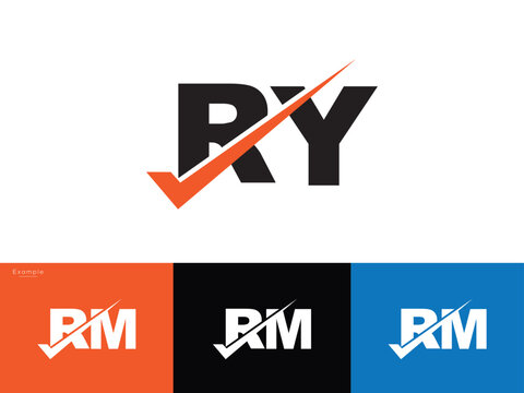 Modern Checkmark ry Logo, Creative ry Logo Letter Design
