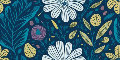 Foto op Canvas Spring Awakening, Island-Inspired Patterns for Tropical Flowers © valenia