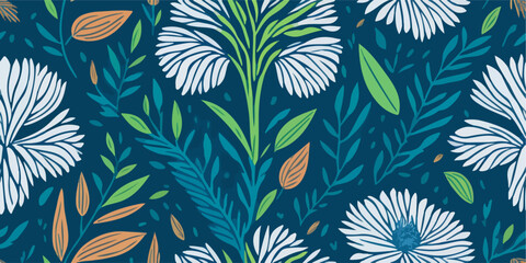 Floral Paradise, Vibrant Spring Patterns with Tropical Flowers