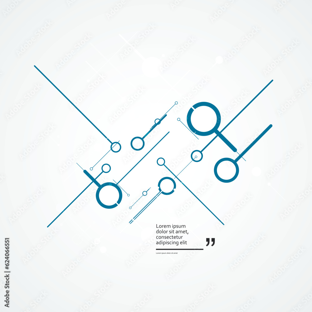 Poster vector connect lines and dots. banner template for technology and social communication