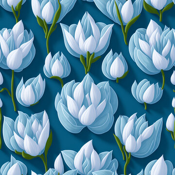 Whimsical Whiteness: Unveiling the White Tulips Pattern!