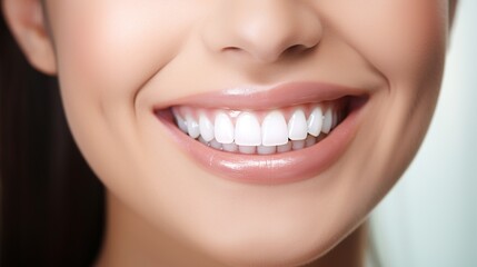 Healthy teeth smile woman. Beauty face with natural with generative ai