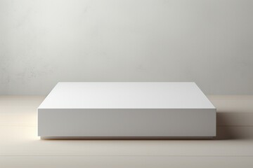 Pristine Blank White Box Packaging Mockup with Sharp Edges Created with Generative AI