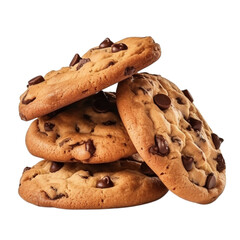 Cookies with chocolate chips clip art - obrazy, fototapety, plakaty