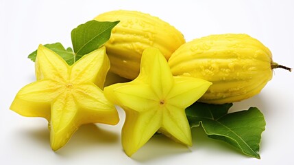 Yellow Ripe Star fruit with slice
