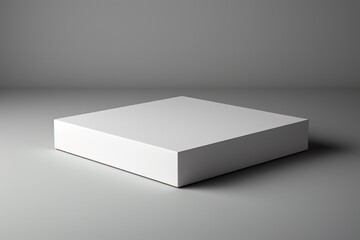 Pristine Blank White Box Packaging Mockup with Sharp Edges Created with Generative AI