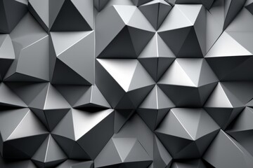 Background from pyramids with six sides.Grey colors make up a smooth design. Many small squares with three sides.