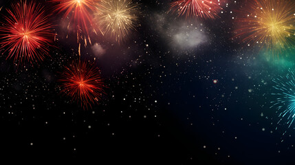 Fototapeta premium Silvester Fireworks in the night sky