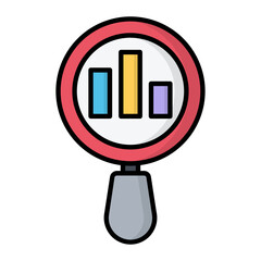 Analytic Line Color Icon