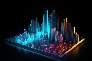 Obraz premium market chart