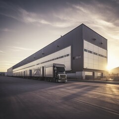 Obraz premium A modern factory building