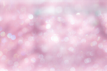 Pink abstract sparkles or glitter lights Defocused circles bokeh